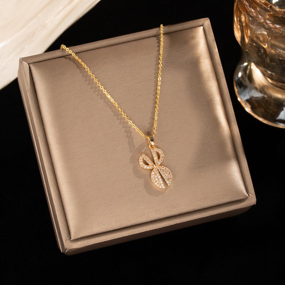 Light Luxury Zircon Full Diamond Choker Necklace Titanium Steel Versatile Minimalist Accessories for Women
