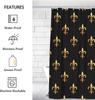 Fleur De Lis Pattern Shower Curtain, Waterproof Shower Curtain Set with 12 Hooks, Polyester Fabric Shower Curtains for Bathroom,