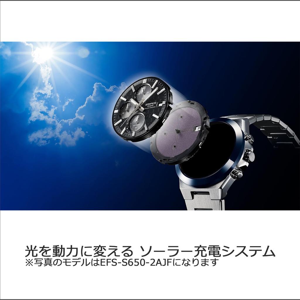 Casio Edifice Solar Watch, Ceramic Bezel, Sapphire Crystal, Men's Silver, EFS-S650YD-2AJF