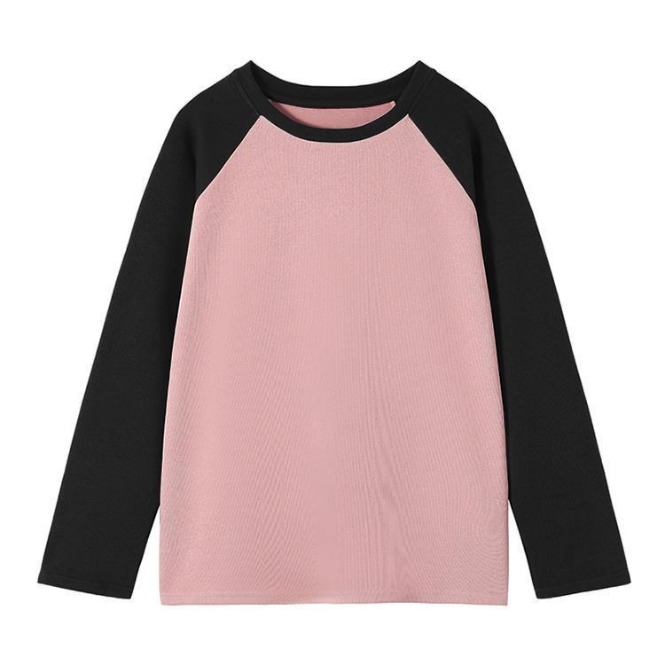Herbst 2025 Colorblock Raglanärmel Langarmshirt – Lockere Patchwork-Basisschicht für Herbst/Winter.