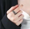Personality Cross Ring Men and Women Couples Fashion Retro Thai Silver Eternal Vine Ring