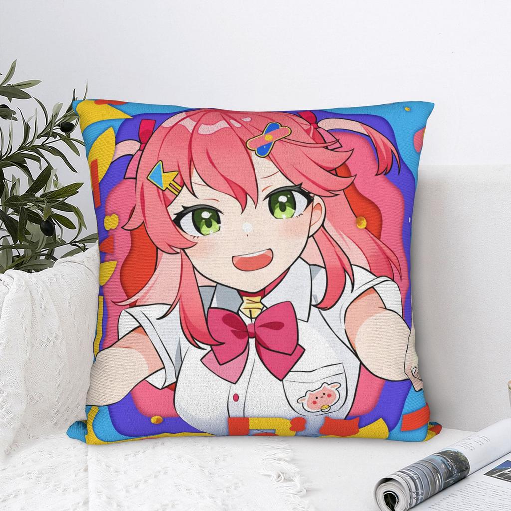 Hot Girl Kawaii Sakura Miko Pillow Case Fashion Pillow Cover Soft Pillowcases For Office Car Home Decor