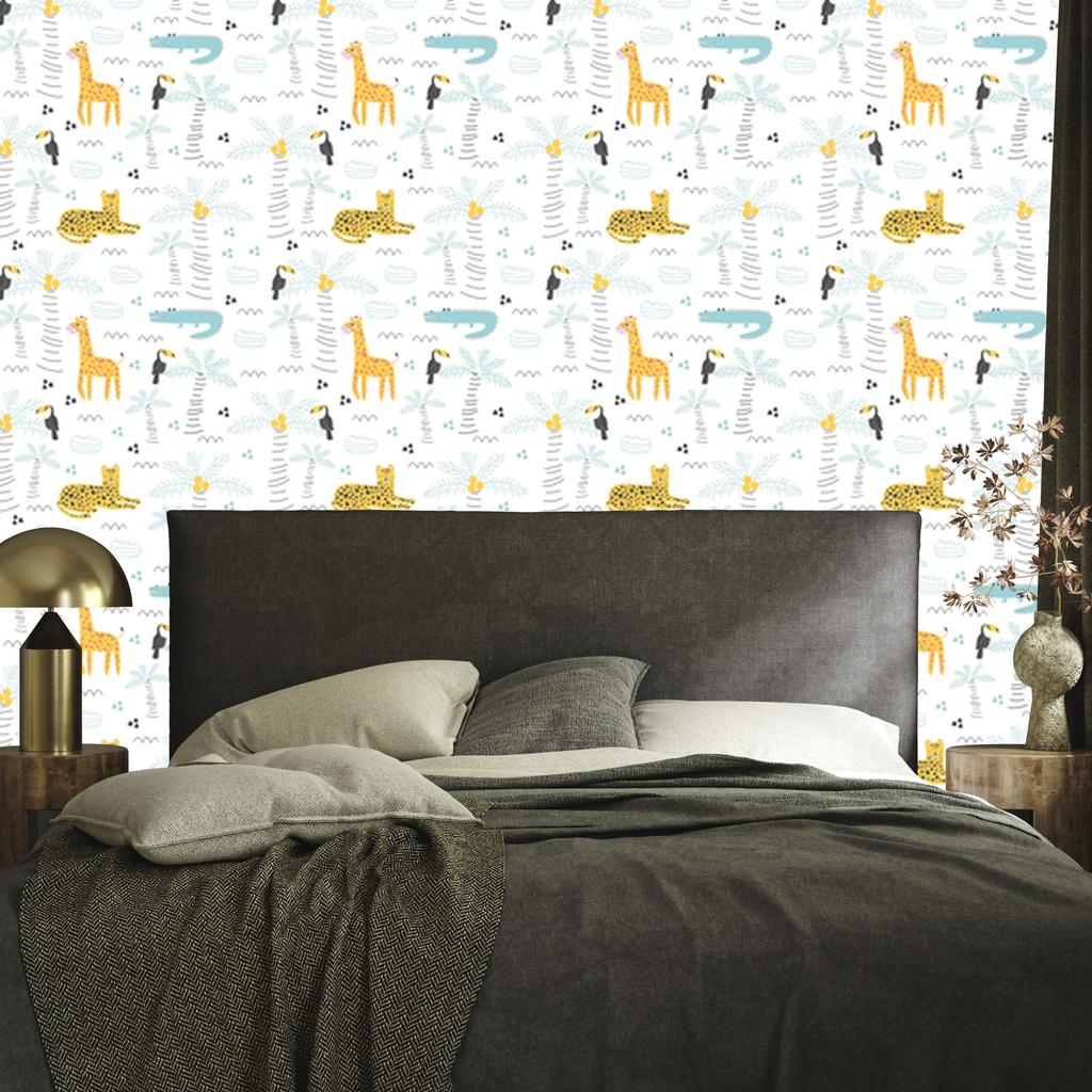 Safari Animals Trees and Nature Wallpaper for Living Room and Bedroom 50x1000