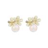 Sparkling Pearl Earrings, High-end Earrings, Elegant Pure White Earrings, Autumn and Winter Simple, High-end, Fresh,