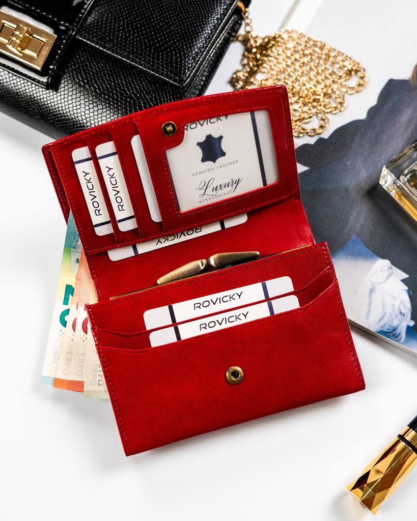 Women's leather wallet F14377A RED