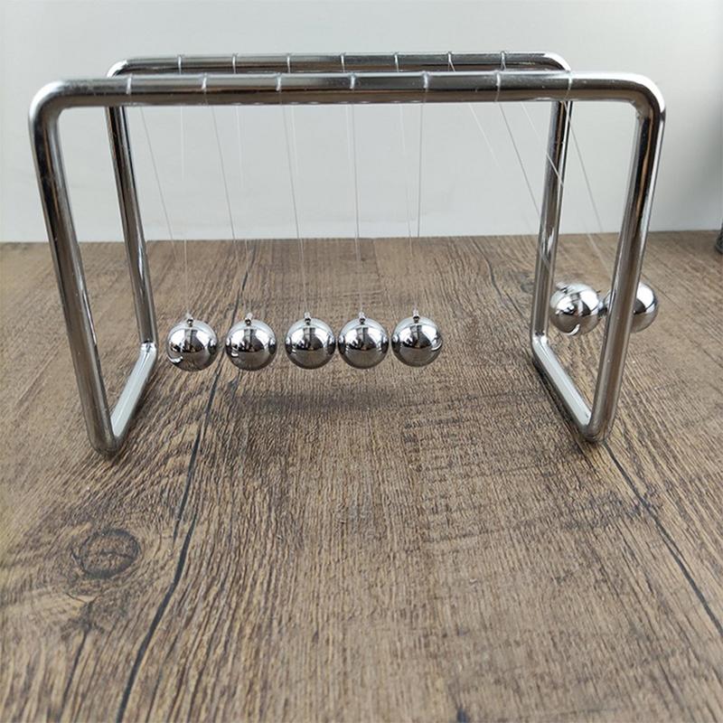 Newton's Cradle Balance Ocelový míček Potřeby pro výuku Fyzika Věda Kyvadlo Stolní hračky Dárky pro zmírnění stresu Domácí dekorace
