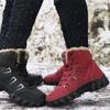 Botas de invierno para hombre, botas de nieve para mujer, botas de escalada con piel, impermeables, informales, unisex, zapatos de senderismo