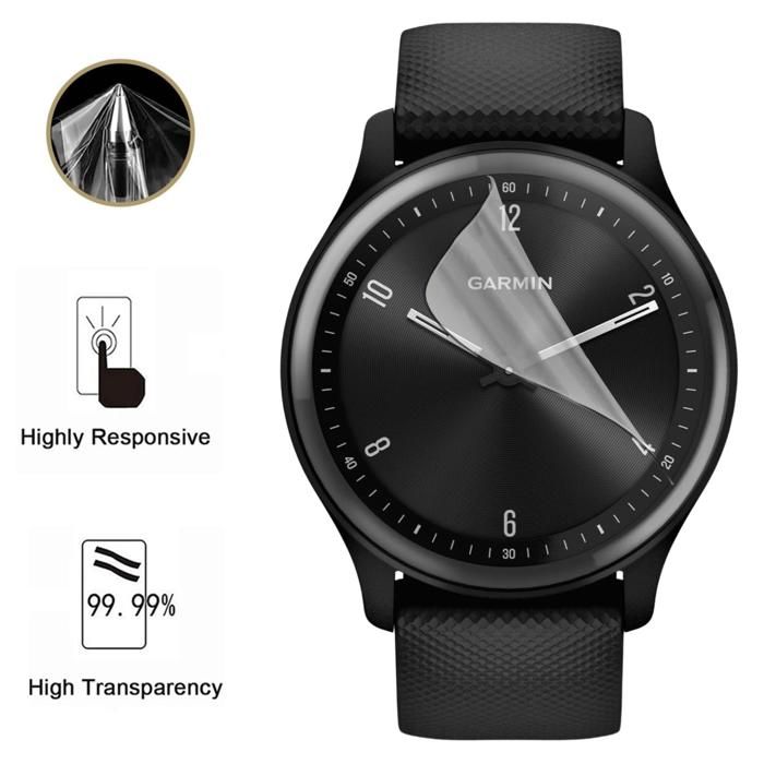 Screen Protector for Garmin Vivomove Style [6 Pack] Ultra Thin Resistant Protective Plastic Film Phonillico