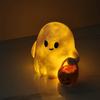 2/3Pcs Halloween Ghost Statue Holding Pumpkin Cartoon Ghost Resin Statue Figurine Sculpture Holiday Party Decoration Ornament