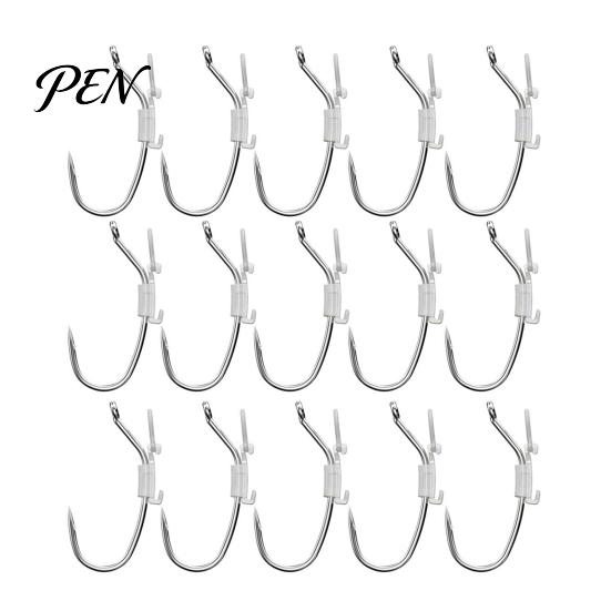 Live Bait Hooks 5/10/15/20Pcs Luminous Shrimp Hooks, Glow-in-the-dark Fishhook with Barb, High Saltwater Fishing Carbon Steel Hook for Freshwater