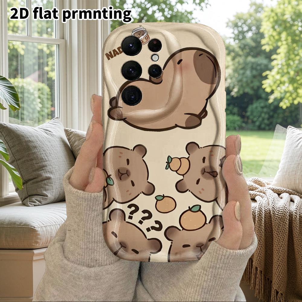 Phone Case: 2D Flat Samsung Galaxy A34 A35 M05 M06 S20 S22 S21 FE Plus 5G Protective Case, Couple Style, Orange Theme, Christmas and Halloween Gift