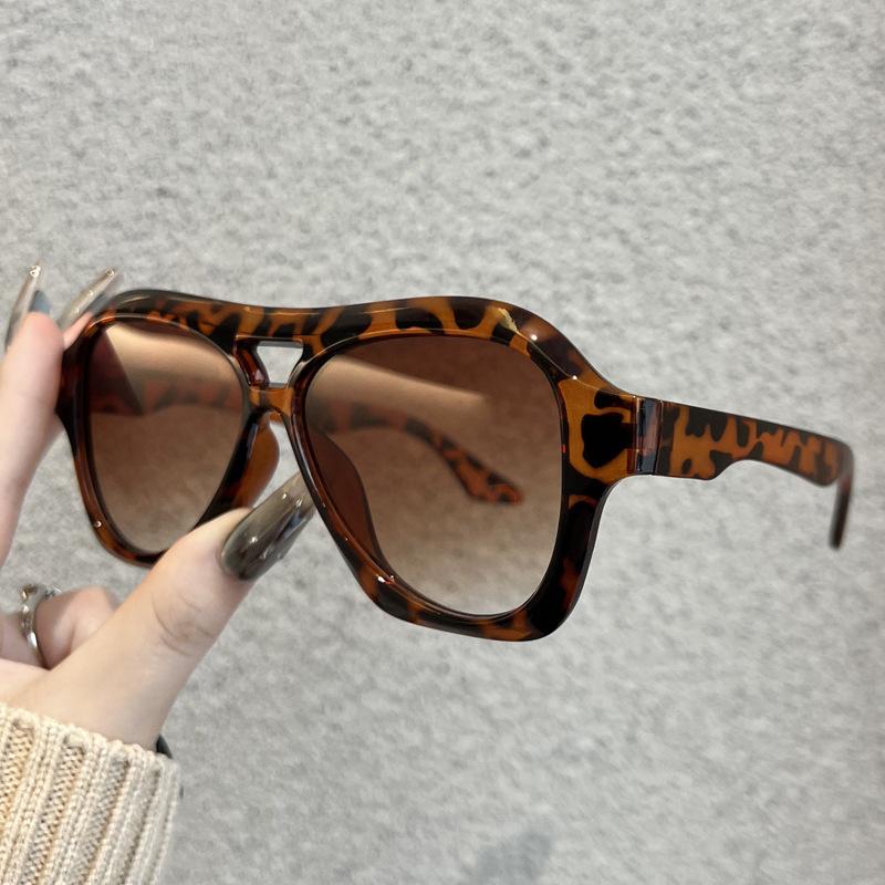 New Cool Square Double Bridge Sunglasses Retro Men'S Outdoor Driving Glasses Fashion Women'S Sunshade Shades Uv400 Eyewear