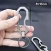 Lightweight Titanium Alloy Key Ring Multifunction Grey Hanging Webbing Buckle Quick Draw Outdoor Belt Clip Keychain