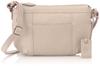 Peaks Peak Cowhide Shoulder Bag with Thin Gusset, Women's, Greige