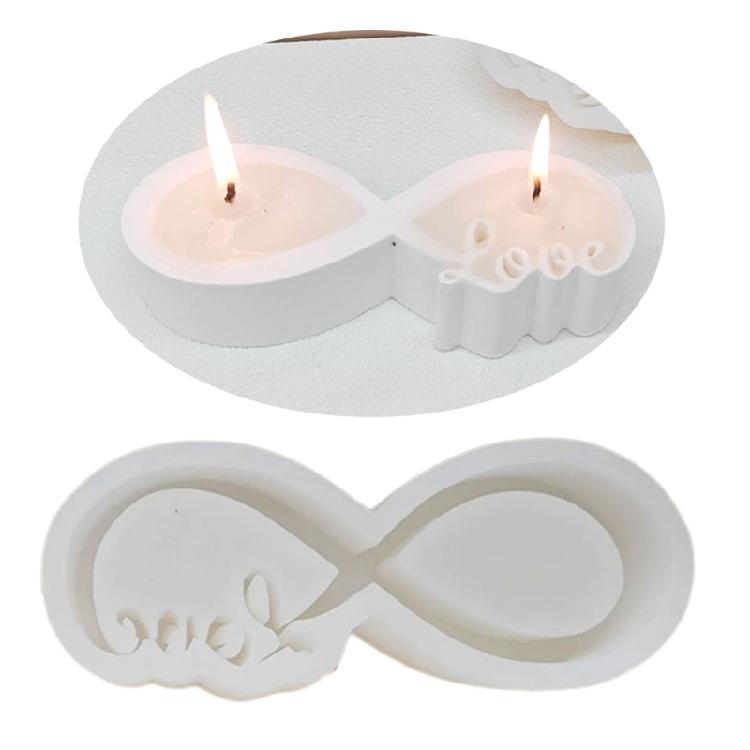 Candle Holder Castings Molds Ribbon Love Candlesticks Silicone Molds Soap Molds