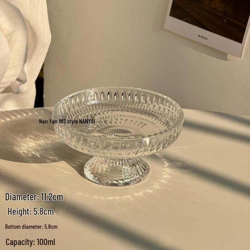 Elegant Glacier Glass Serving Plate