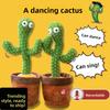 Sand Sculpture Internet celebrity Swing Twist Dancing Cactus Toy Doll Learn to Talk Children Babies Babies