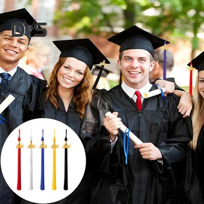 Quaste für Abschlusshut mit Anhänger zum Datum 2025, einfarbig, 40 cm lang, Kappen-Hornor-Quaste für die Abschlusssaison des Master-Bachelor-Schulabschlusses