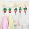 Creative Home Kitchen Hooks Succulent Shape Potted Wall Hangers Fashion Decor 2025