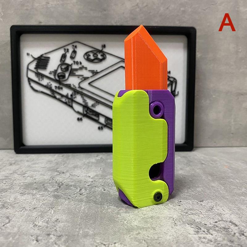 

3D-печать Гравитационный детеныш, прыгающий, маленький нож для редиса, мини-модель, студенческий приз, кулон, декомпрессионная игрушка, нож в подарок