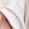 Women's White Long-Sleeve Loose Fit Velvet Base Shirt for Autumn/Winter 2025