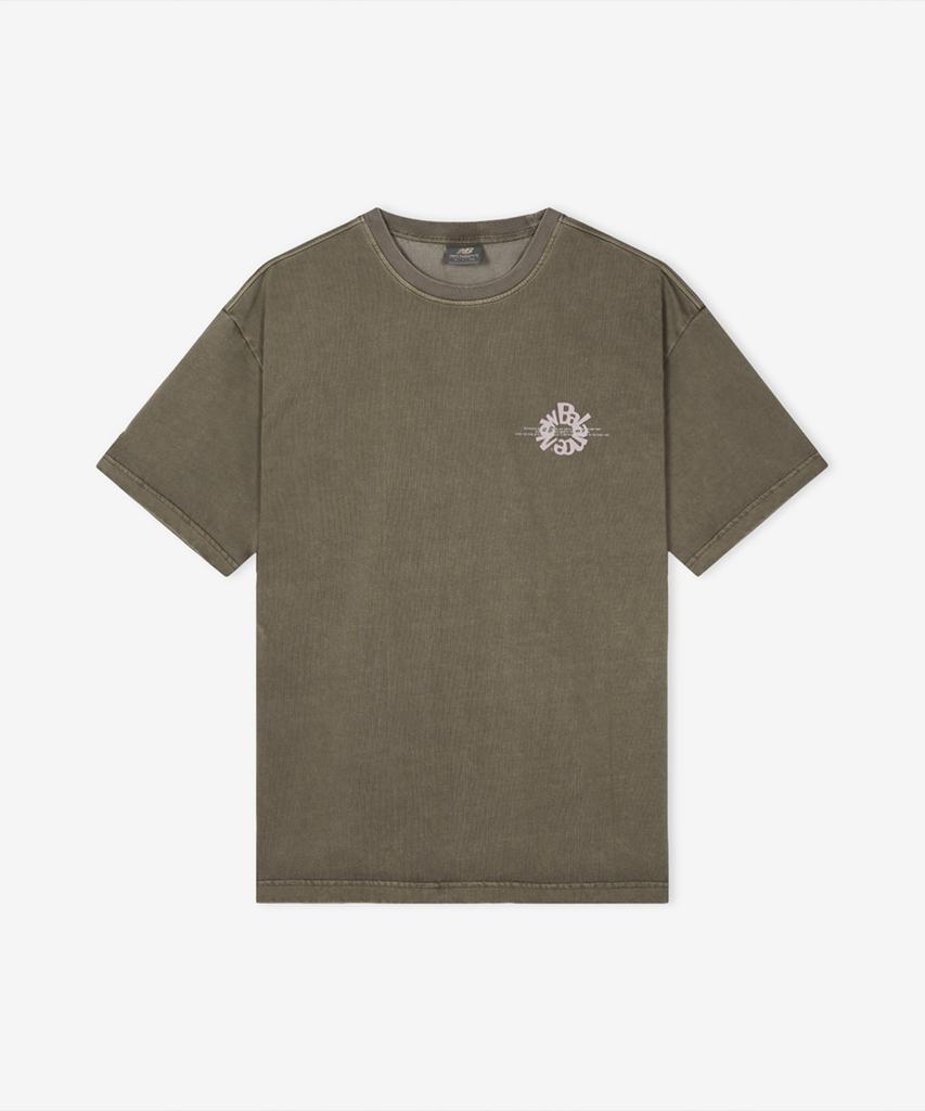 Nyuballanseu Nbneg2A083 / Uni Archive Pace Circle Short Sleeve T-Shirt (Gray Khaki)