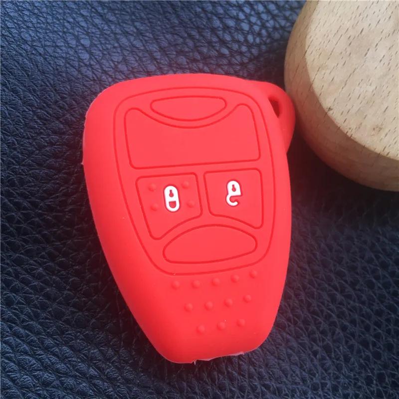 silicone rubber car key cover Case for JEEP Commander Grand Cherokee Liberty Wrangler Compass Patriot 2 button key