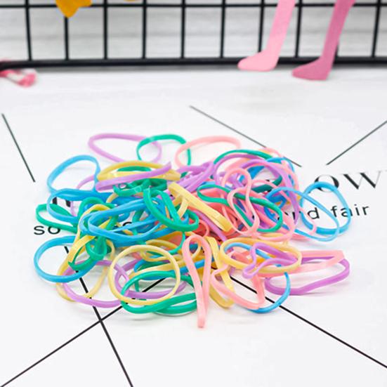 100Pcs Pet Rubber Bands Mixed Color High Elasticity Rubber Stretchable Pet Hair Bows for Cat