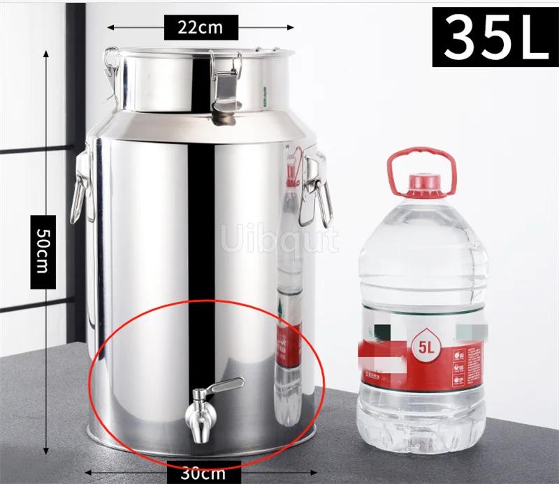 Tank Edible Oil Tank Peanut Milk tea Wine Sealed Tank Brewing Fermentation Stainless Steel Sealed Barrel with Faucet ransport