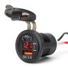 USB Charger Outlet Waterproof Charger Socket 12V QC3.0 With LED Voltmeter ON/Off Switch For Car Boat Marine Truck
