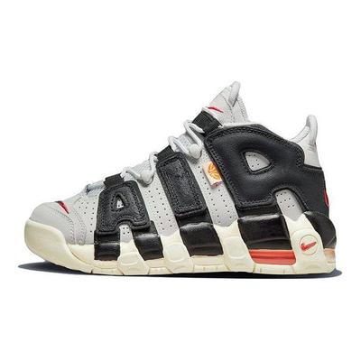Air More Uptempo GS Hoops Kids Sneakers Grey Photon-Dust University-Red DX3360-001