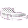 VidaXL Lit avec matelas gris foncé 140x190 cm tissu 3310735