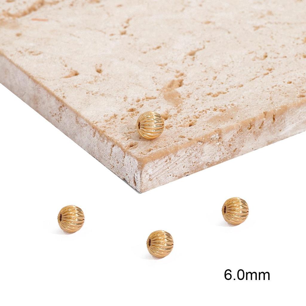 10/50 Stücke Kupfer Wassermelone Perlen Runde Samen Spacer Lose Perlen Für Schmuck Machen DIY Armband Halskette