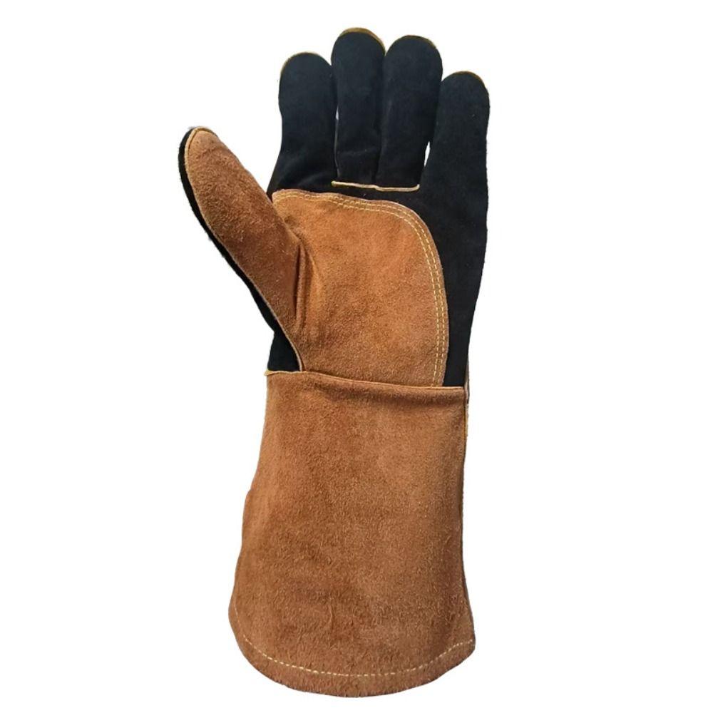 Anti-Splash Electric Welding Gloves Wear-Resistant Cowhide Gloves Industrial Use