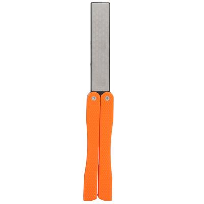 Doppelseitiger Messerschärfer Orange Diamant Tragbar Outdoor Schärfstein Werkzeuge