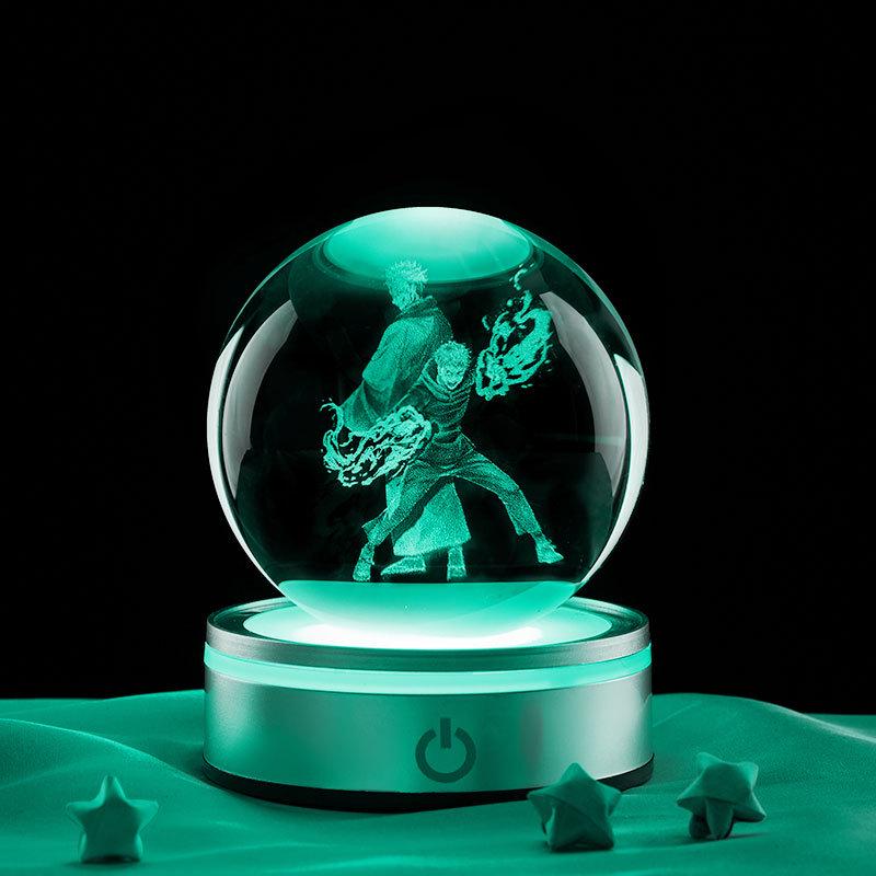 Yuji Itadori 3D Engraved Crystal Ball Starry Night Light Ornament