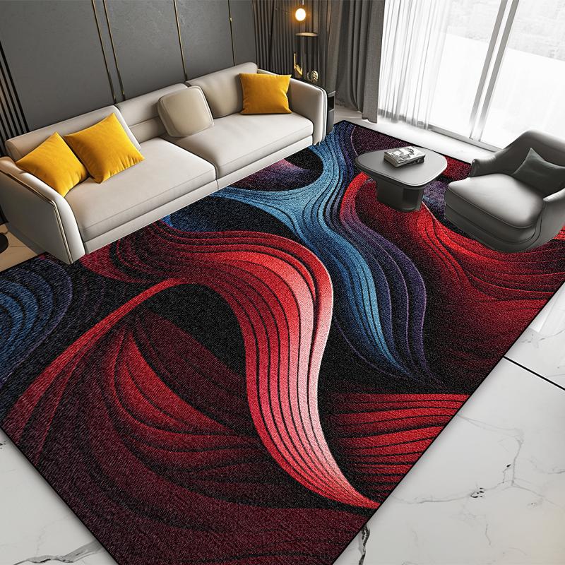 Modern Geometric Carpet Living Room Luxury Home Decoration Sofa Area Non-slip Large Rugs Bedroom Bedside Soft Plush Floor Mats