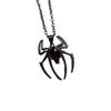 Black and Red Crystal Spider Pendant Necklace