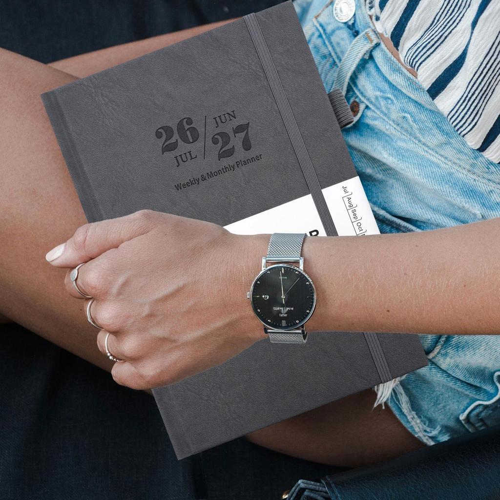 A5 English Efficiency Weekly Planner 2026-2027: Custom Logo Notebook