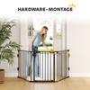 5 Panels Pet Playpen Metal Fence W/ Walk Through Door - Black