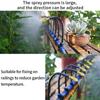 Automatic Sprayer System Patio Misting Cooling Adjustable Rotating Copper Atomizing Nozzle Nebulizer Sprinkler Irrigation Kit