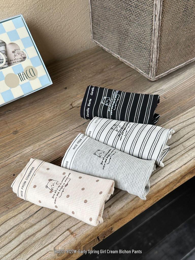 Секретный язык Дора Британский Медведь Принт Антибактериальный Хлопок Средняя Посадка Треугольные Трусики для Женщин