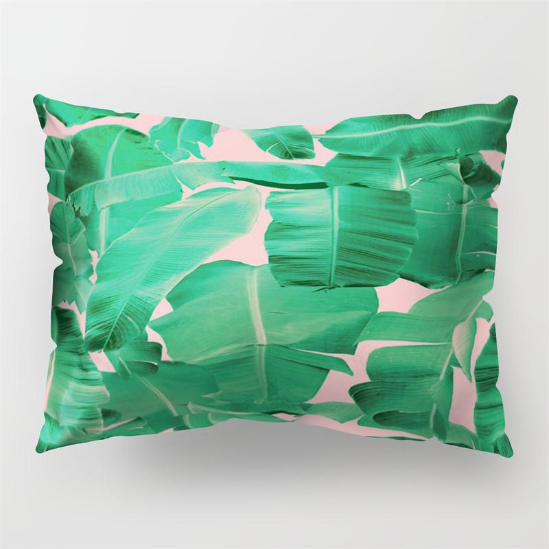 30x50cm Tropical Plant Polyester Pillow Cases Sofa Chair Living Room Home Decoration Green Leaves Plant Sunflower Pillowcase