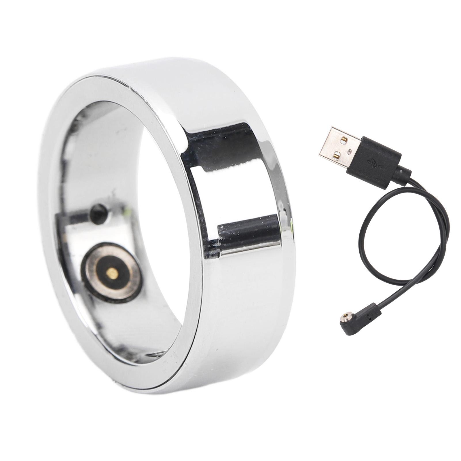Smart Health Ring Bluetooth Pressure Sleep Monitoring Body Temperature Detection Health Fitness Tracker IPX8 Waterproof 21#