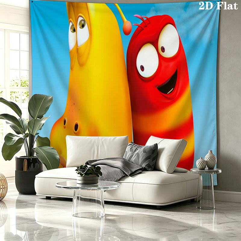 Larva Art Wall tapestry, aesthetic printed fabric blanket, suitable for bedroom, living room, and home decor.