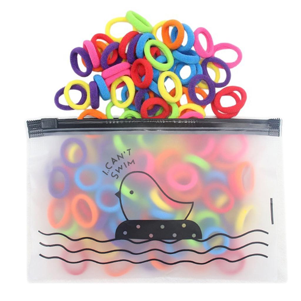 100pcs Hair Bobbles for Women Girls Hair Scrunchies Ponytail Holder Elastic Hairbands Christmas Gift