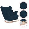 Fotel uszak Rene bujany skandynawski Family Meble sztruks niebieski TOP
