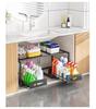 Under-Sink Organizer: Tiered Pull-Out Basket for Kitchen & Bathroom Storage.