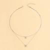 1 PC Alloy Fashion Multi-layer Love Lady Necklace, Inlaid With Rhinestone Drop Pendant
