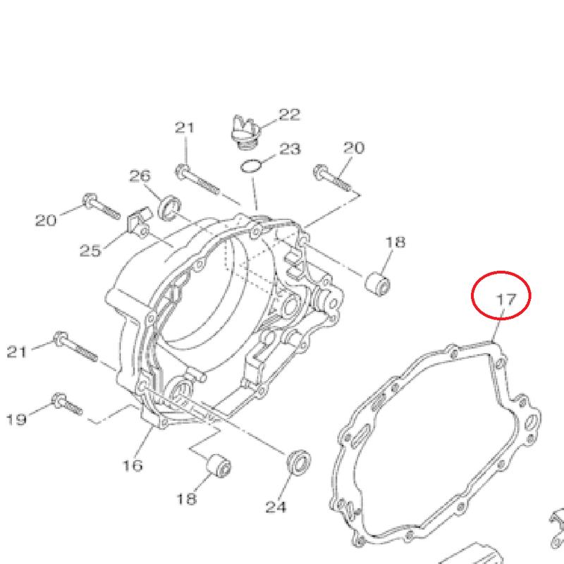 Clutch Cover Gasket for Yamaha TW200 87-23 AG200 91-22 XT250 95-07 TW125 99-04